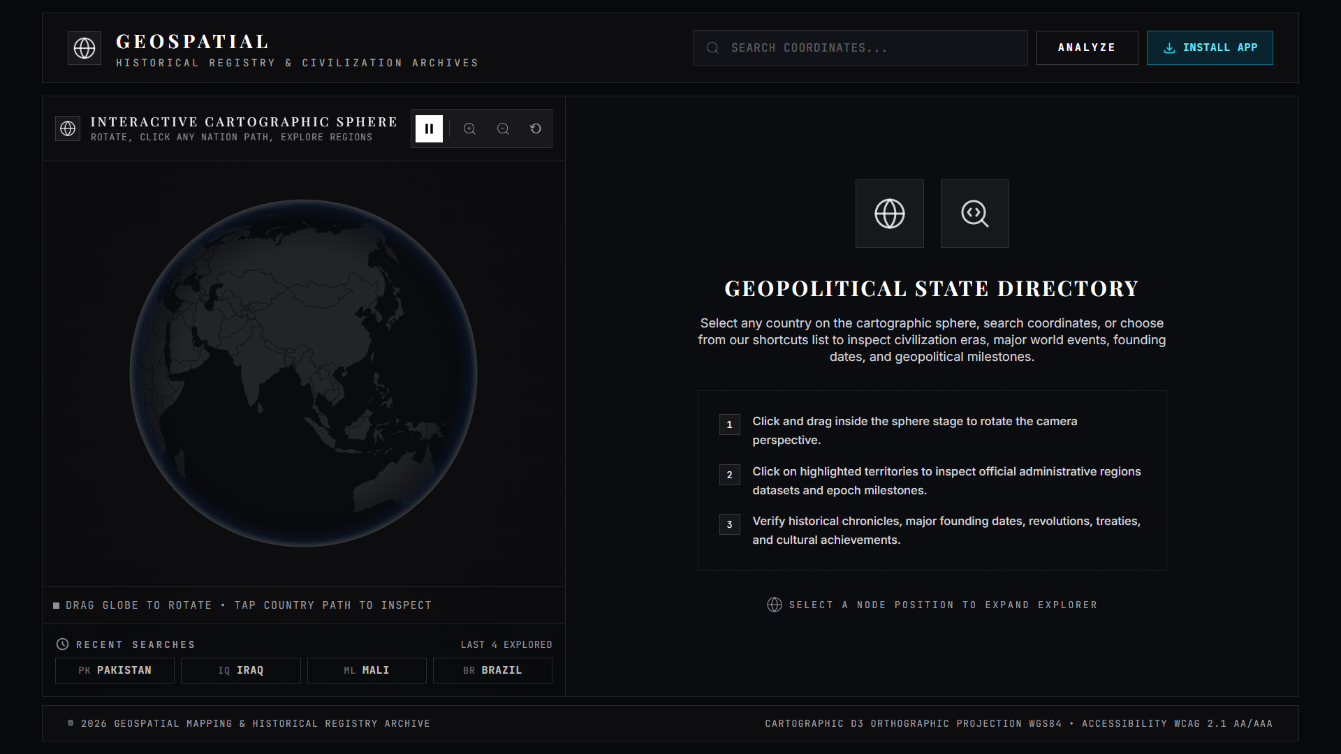 Geospatial — Historical Registry & Interactive Archives